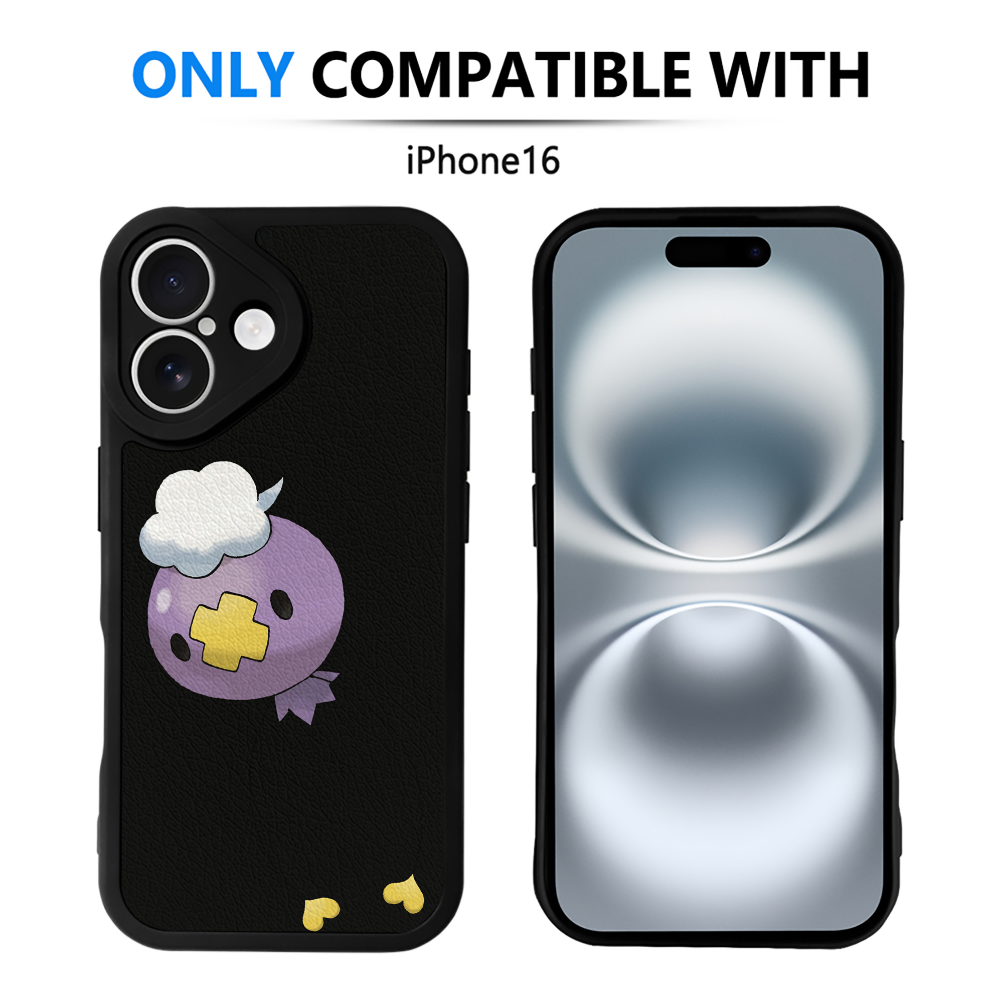 （画像用） ポケットモンスター Pokémon 【iPhone 16シリーズ対応】シリコンスマホケース（レザー調） 材質：シリコン